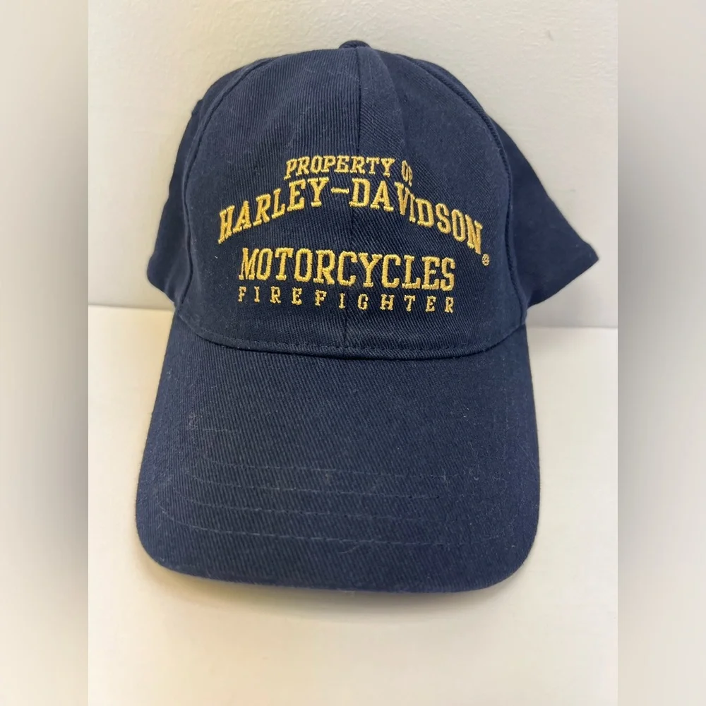 Harley-Davidson,Blue Hat,Fitted,Small/Medium, Motorcycles Firefighters,Pre-Owned